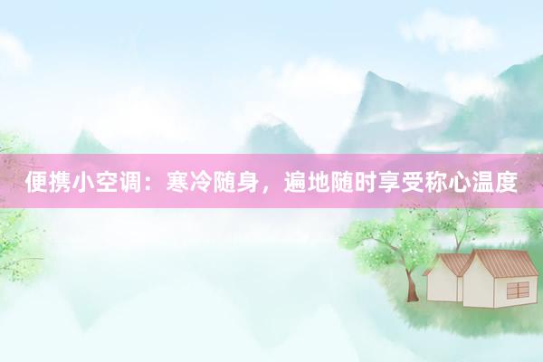 便携小空调：寒冷随身，遍地随时享受称心温度